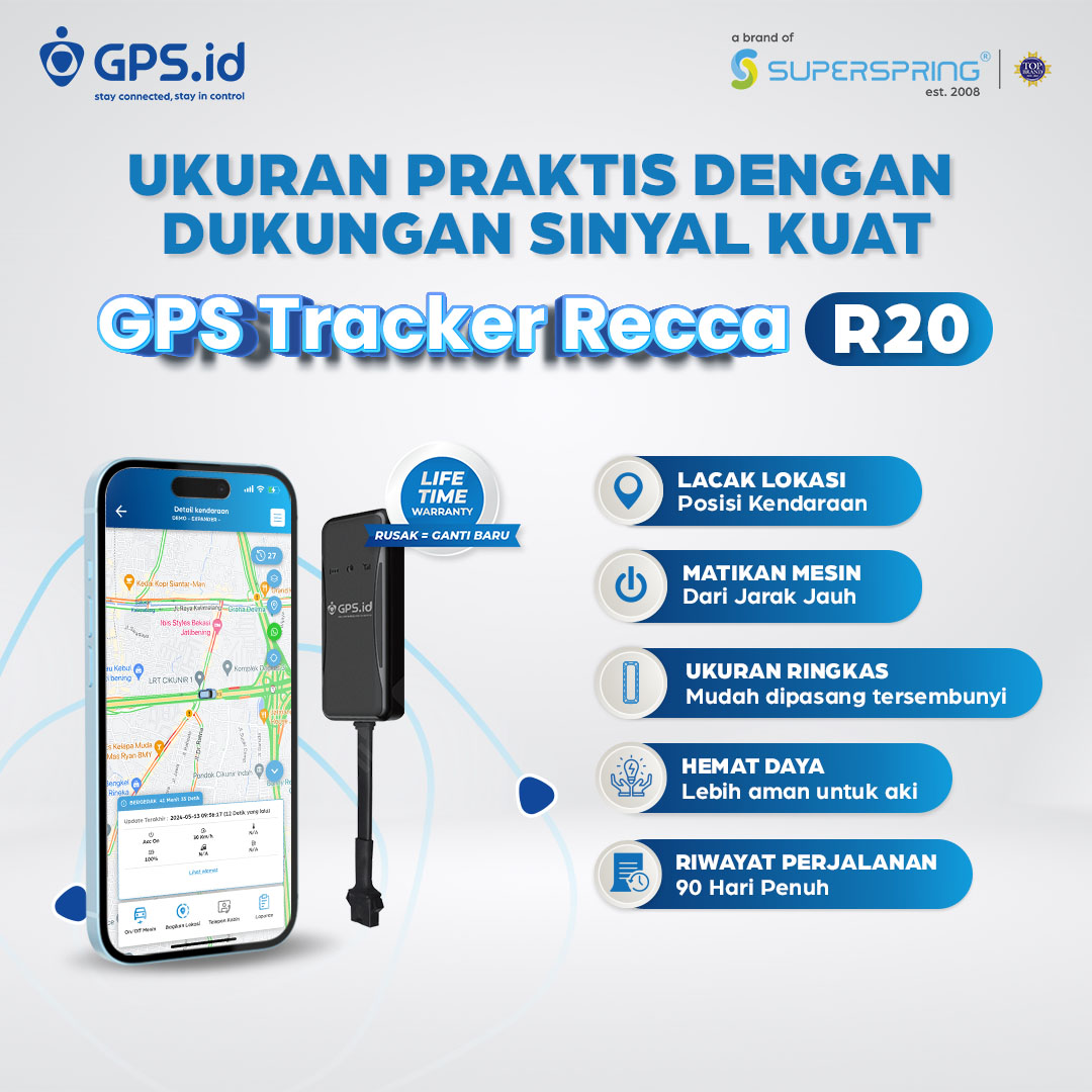 GPS Tracker Recca R20 Ukuran Praktis Dan Sinyal Kuat By Superspring