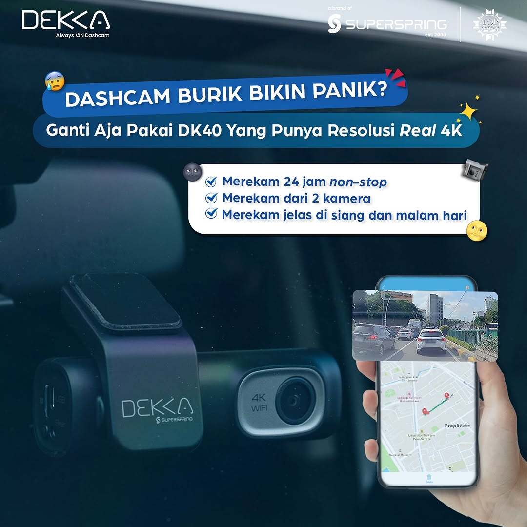 Keunggulan Resolusi 4K di Dashcam DK-40 by Superspring: Rekam Setiap Detail dengan Jelas