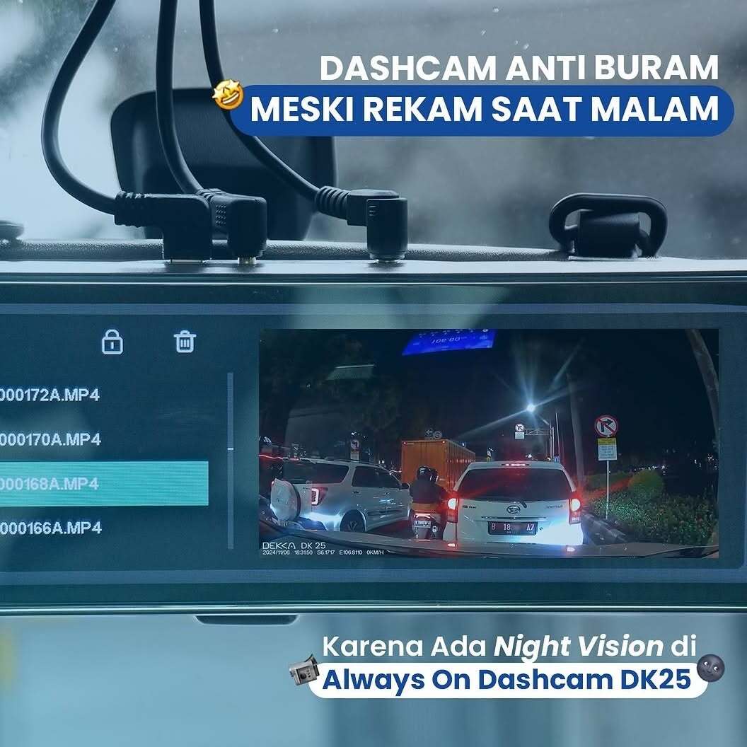 Always On Dashcam DK-25: Rekam Malam Hari Tanpa Buram, Aman Berkendara Setiap Waktu