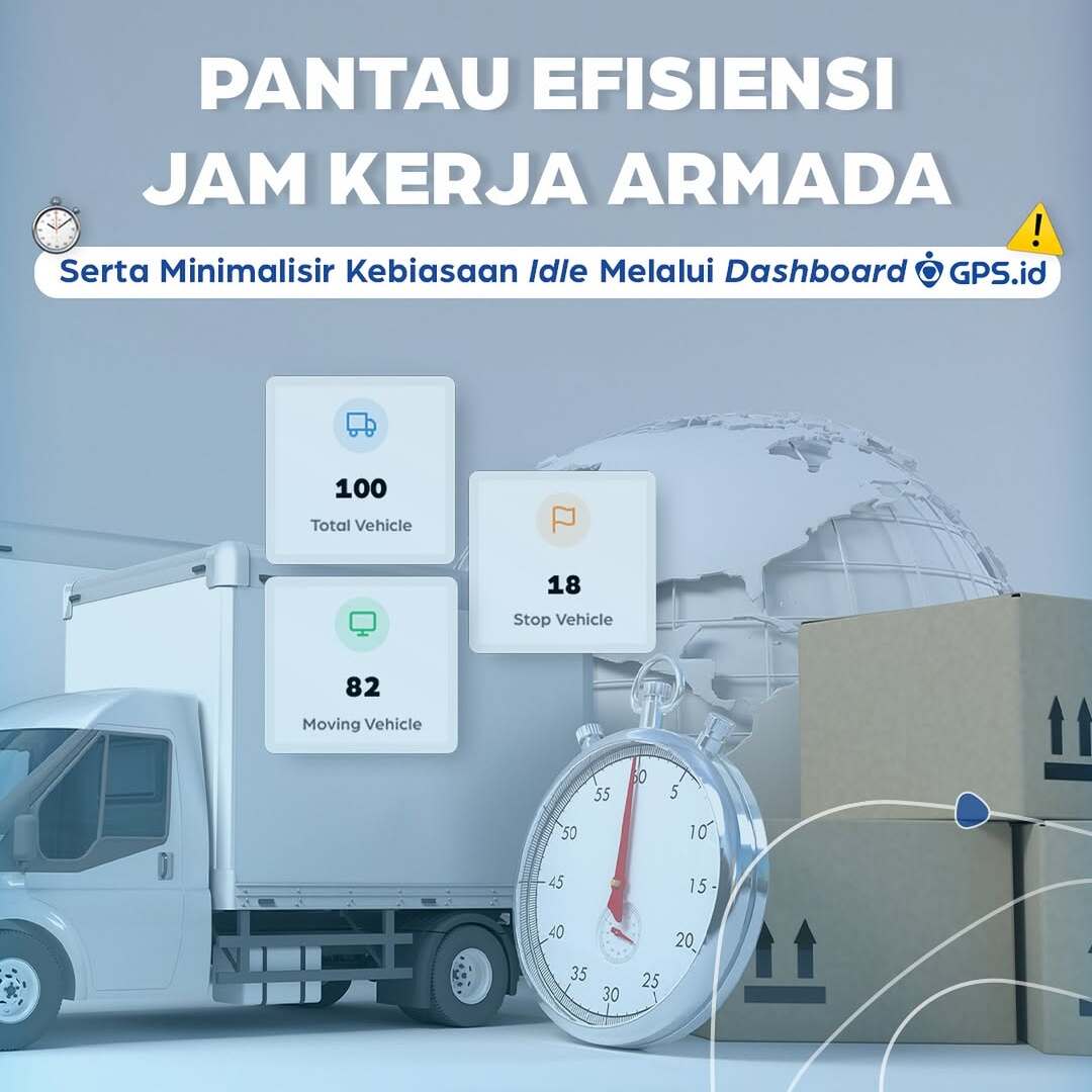 Pantau Efisiensi Jam Kerja Armada & Kurangi Waktu Idle dengan Dashboard GPS.id