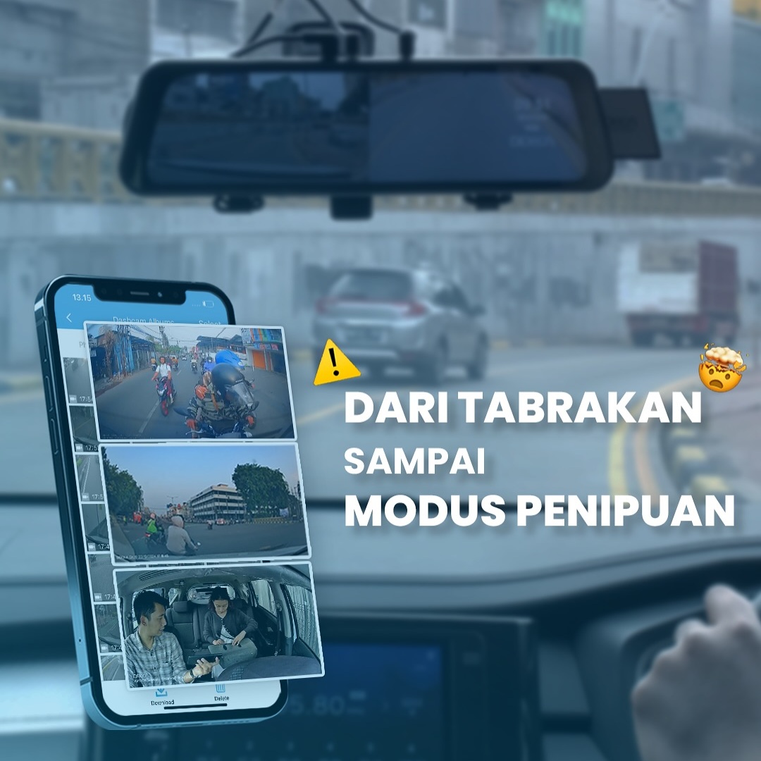 Dari Tabrakan Sampai Modus Penipuan, Semua Terekam Jelas dengan Dashcam DEKKA!
