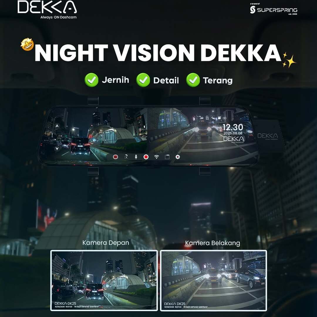 🌙 Night Vision DEKKA: Rekaman Jernih dan Detail di Malam Hari
