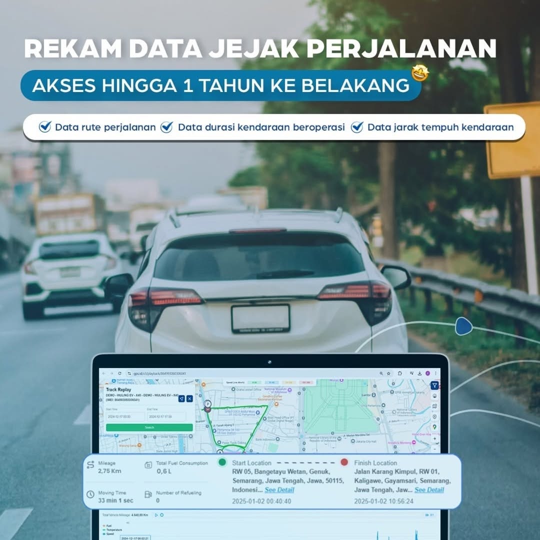 Rekam Jejak Perjalanan Kendaraan: Solusi Pemantauan Armada dengan Akses Data Hingga 1 Tahun ke Belakang