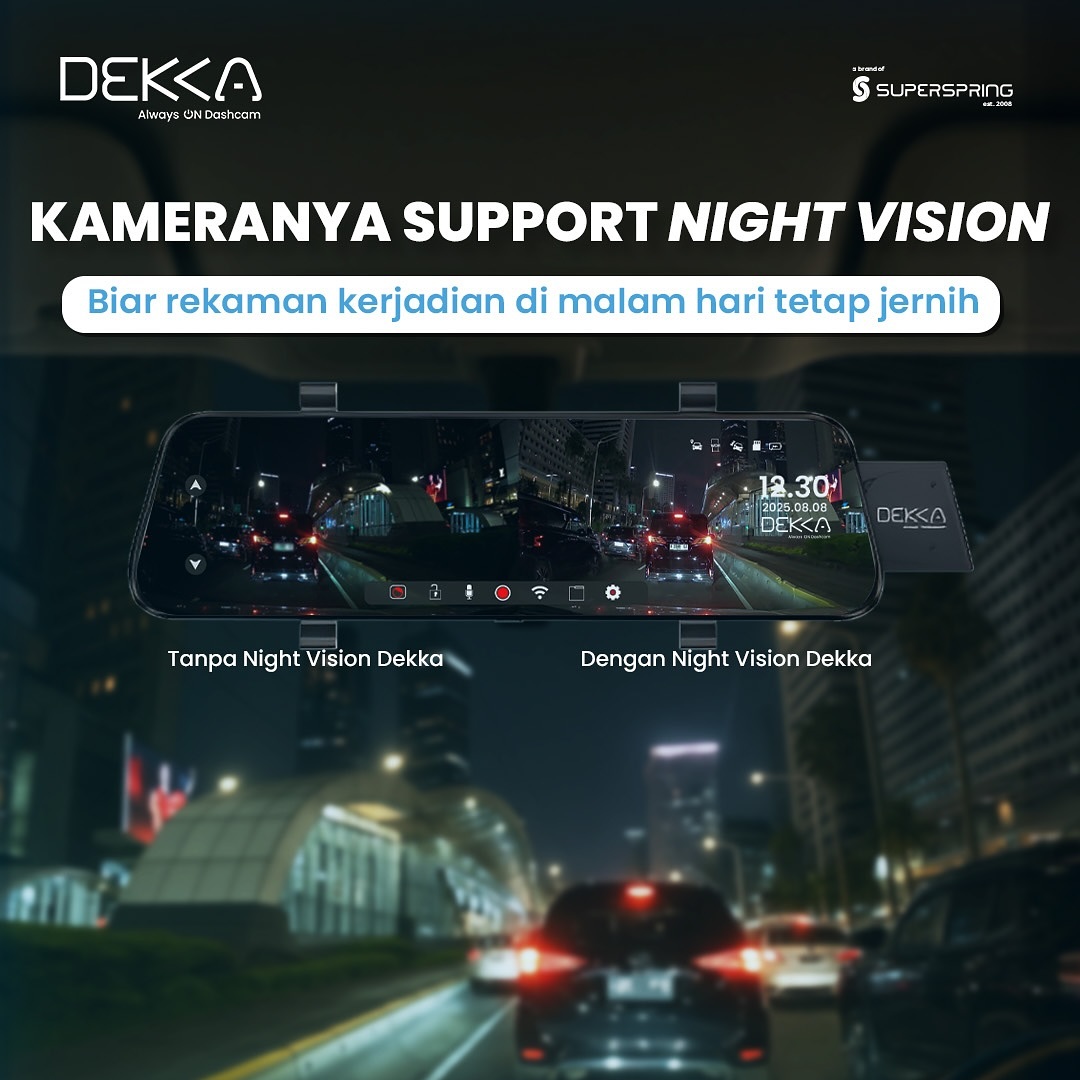 DEKKA Night Vision Dashcam: Solusi Rekaman Malam Hari yang Tetap Jernih dan Aman di Segala Situasi