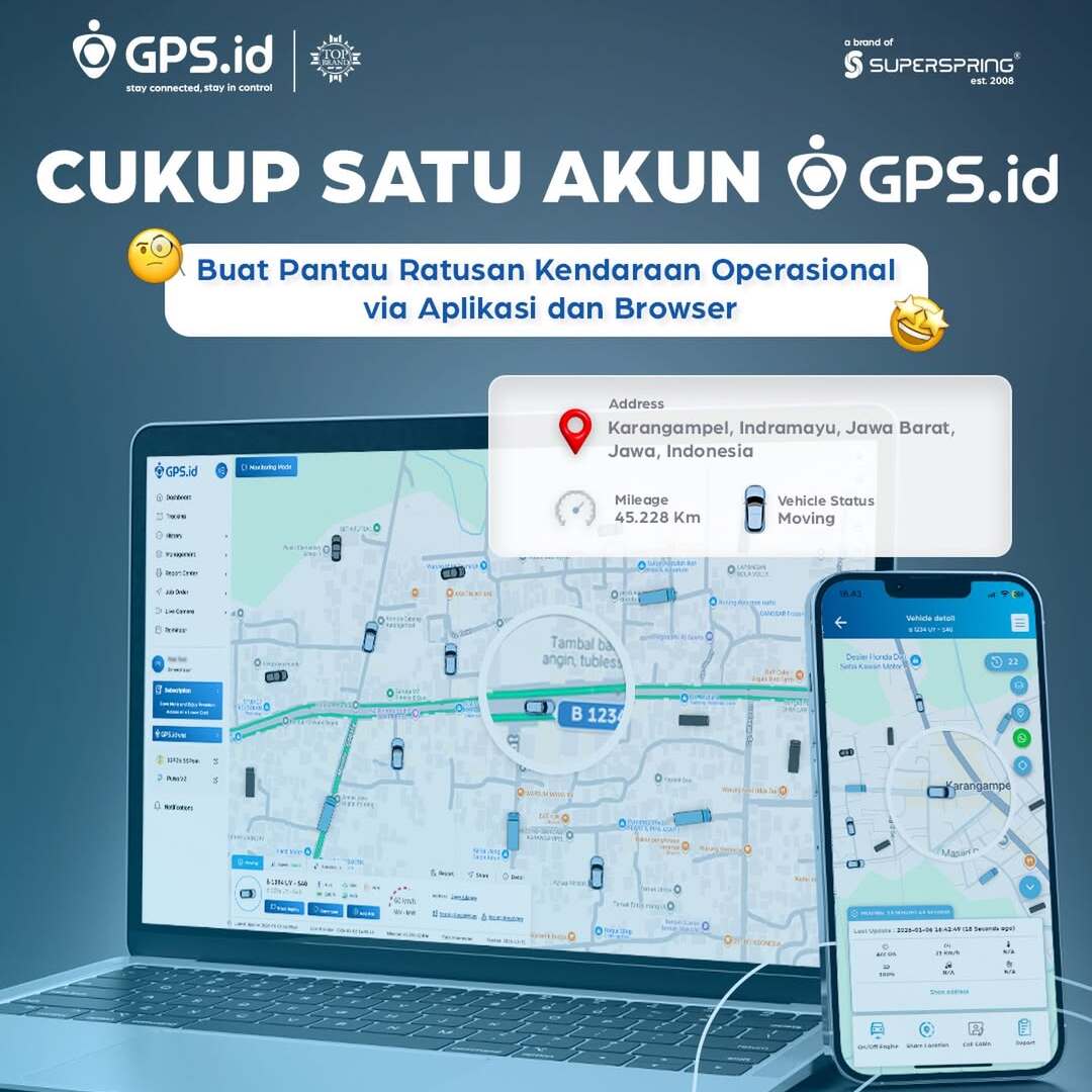 Cukup Satu Akun GPS.id, Pantau Ratusan Kendaraan Operasional Lebih Mudah dan Efisien