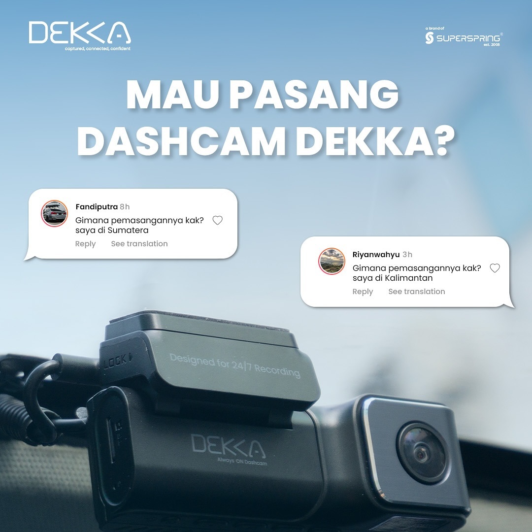 Pasang Dashcam DEKKA Kini Lebih Mudah: Jangkauan Nasional, Teknisi Andal, dan Layanan Home Service